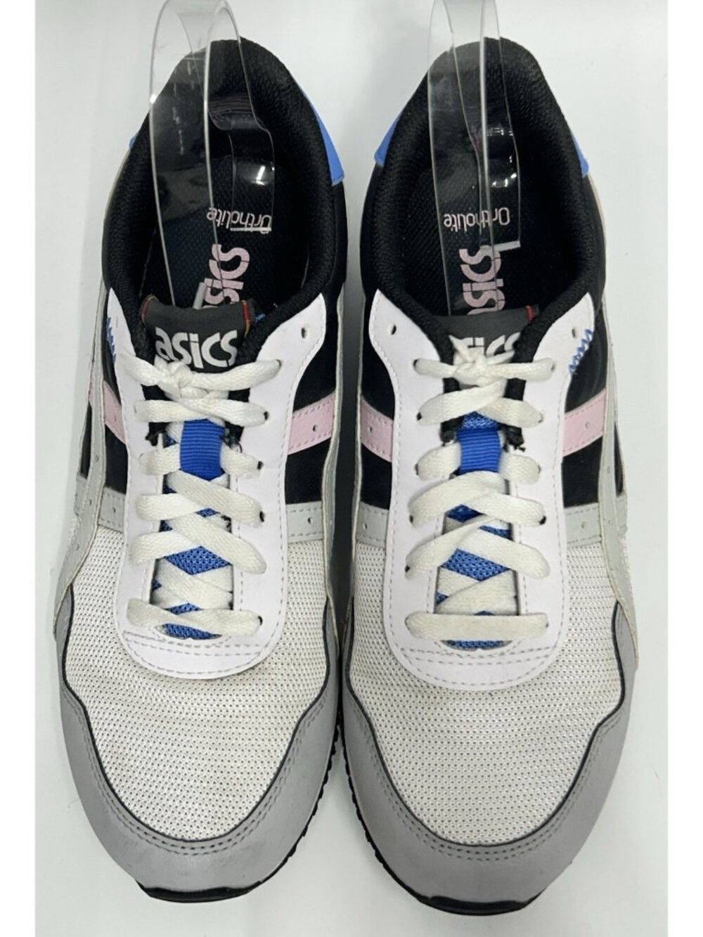 ASICS Tiger Runner Womens Sneakers Shoes 8 White Pink Retro Running Gym Active - Picture 3 of 9